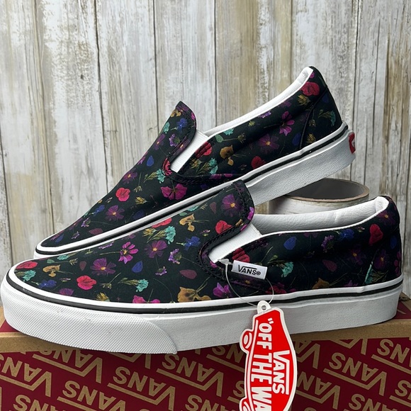 pressed floral old skool shoes
